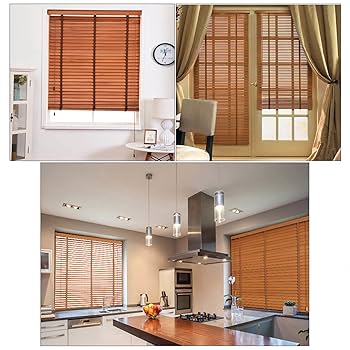 Amazon｜無垢材ブラインド、木製ベネチアンブラインド40/60/80